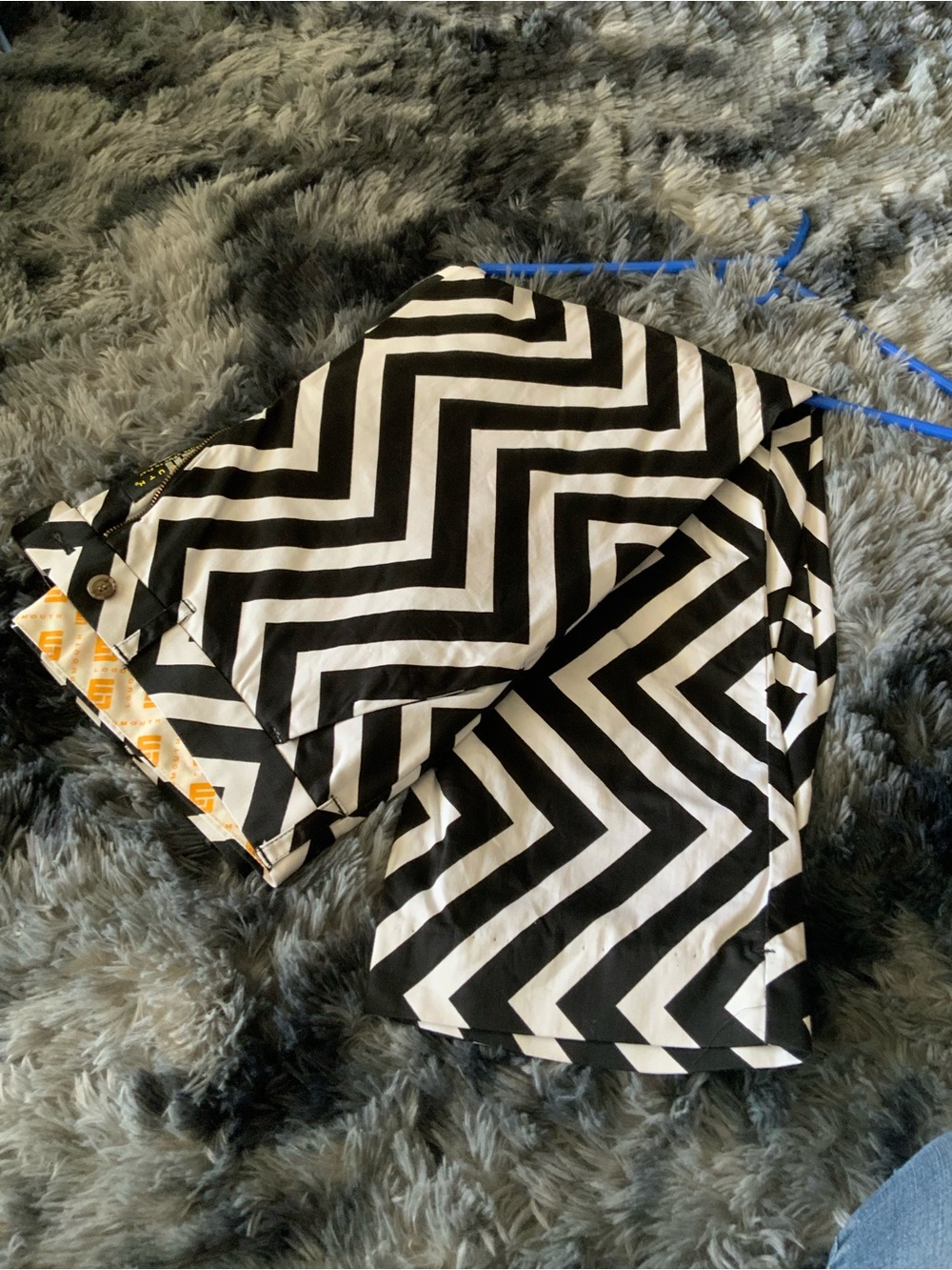Men's Loudmouth Golf Daktari Black & White Chevron Chinos